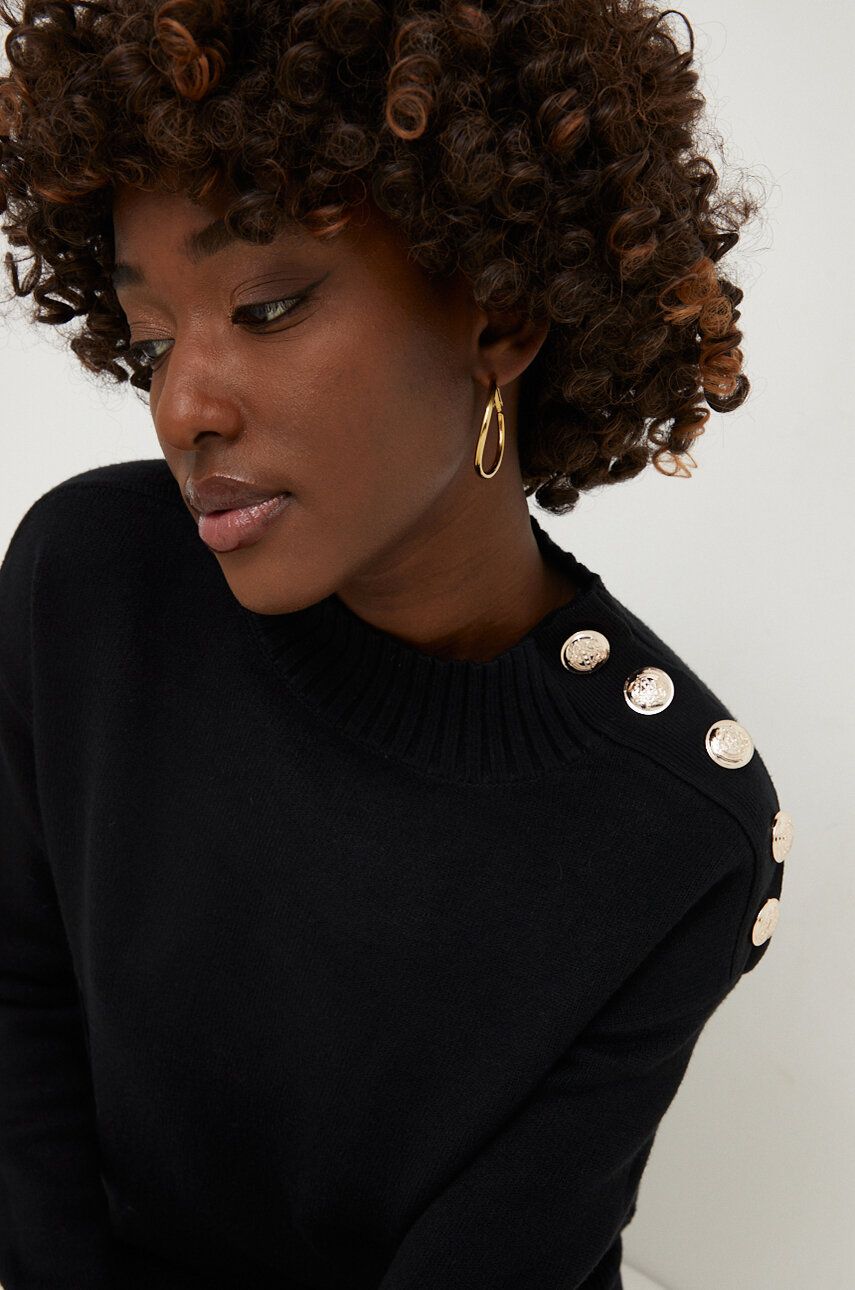 Answear Lab pulover femei, culoarea negru, cu turtleneck