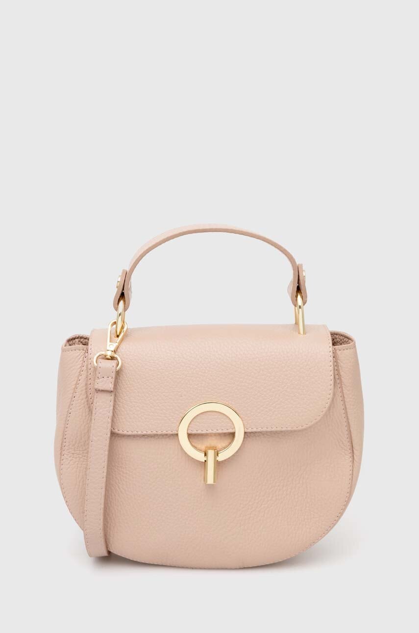 Answear Lab poseta de piele culoarea roz