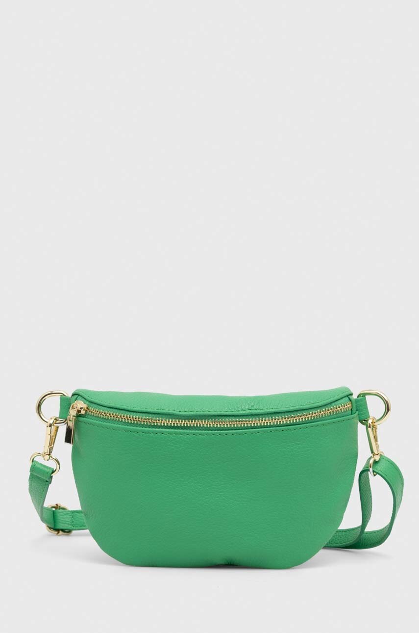 Answear Lab borseta de piele culoarea verde