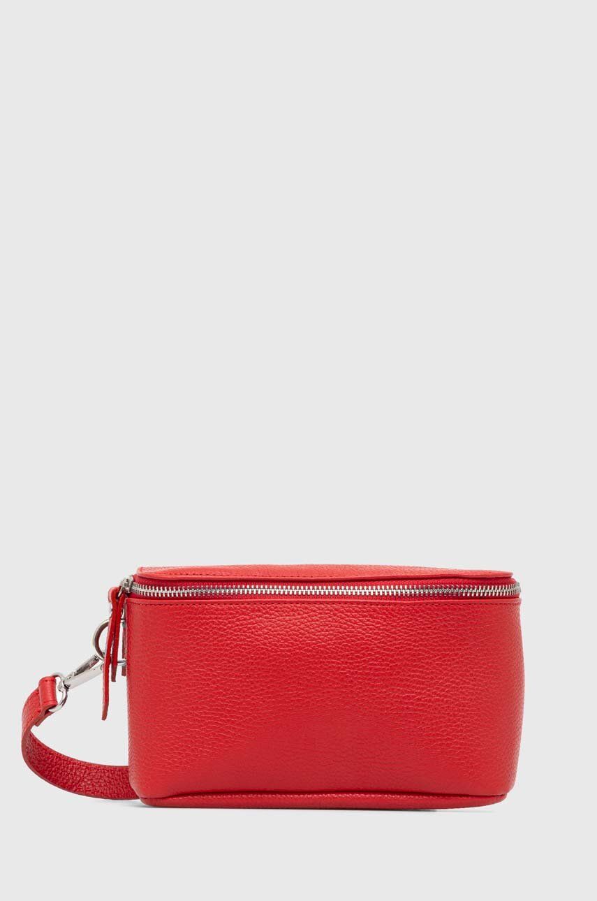 Kožená kabelka Answear Lab červená barva - červená -  100 % Přírodní kůže