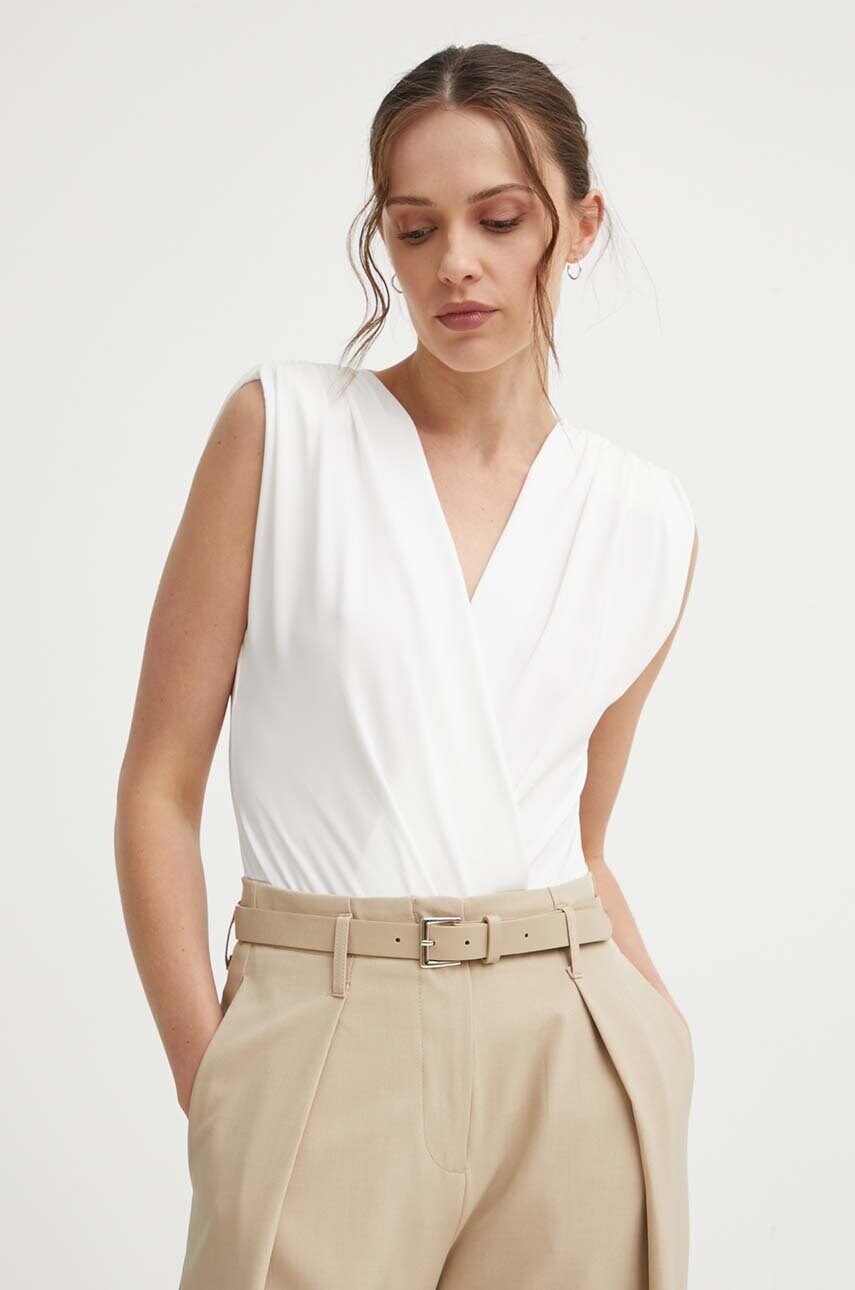 Answear Lab body femei, culoarea alb, neted
