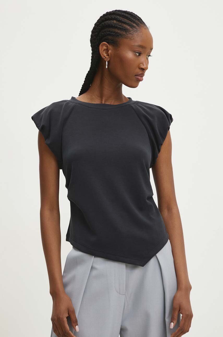 Answear Lab bluza femei, culoarea negru, neted
