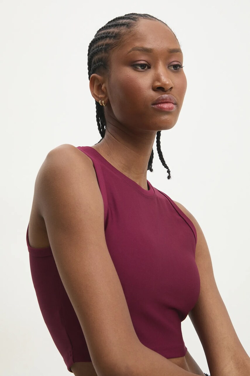 Answear Lab tricou culoarea bordo