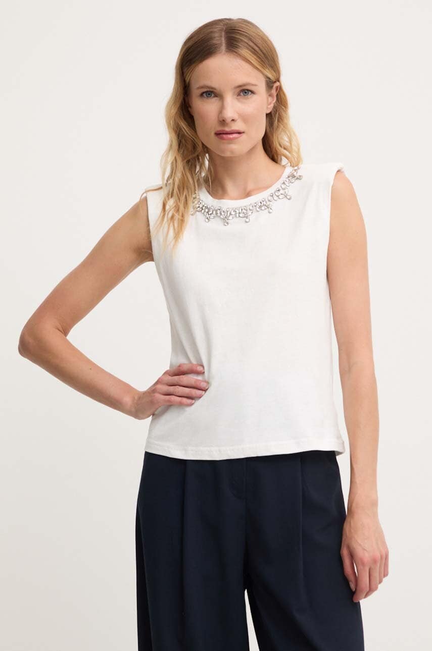 Answear Lab top din bumbac culoarea alb Answear Lab top din bumbac culoarea alb