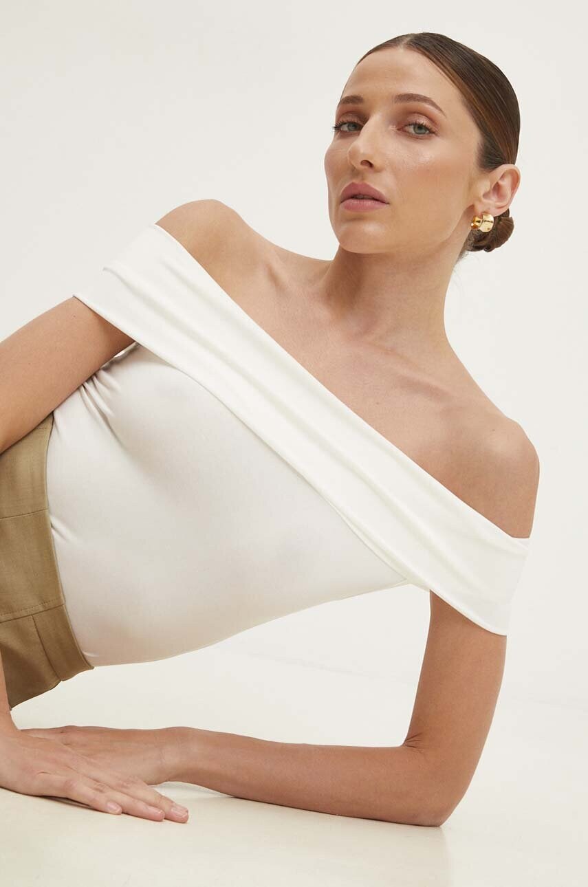 Answear Lab bluza femei, culoarea alb, neted
