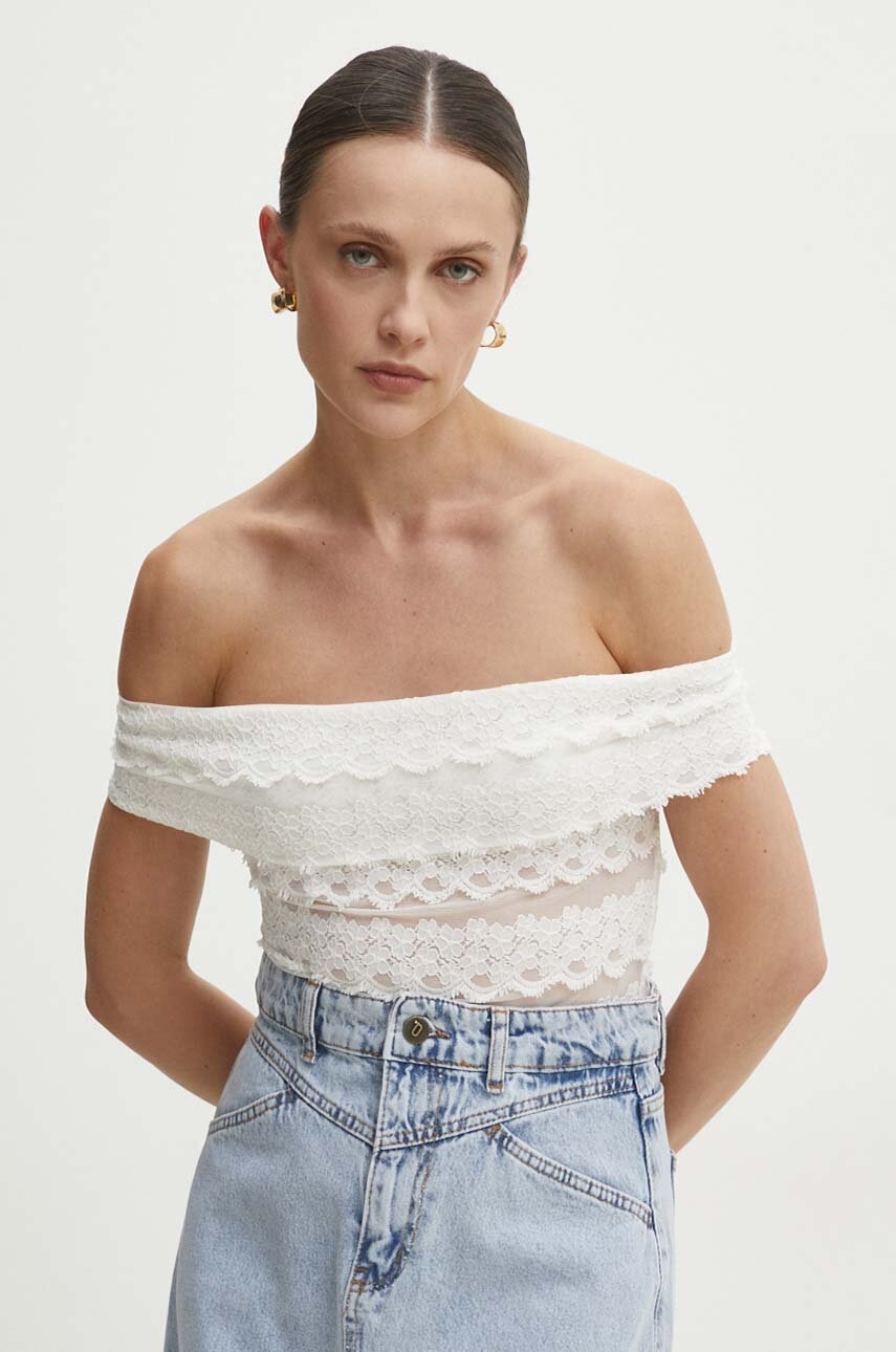 Answear Lab body femei, culoarea alb, modelator