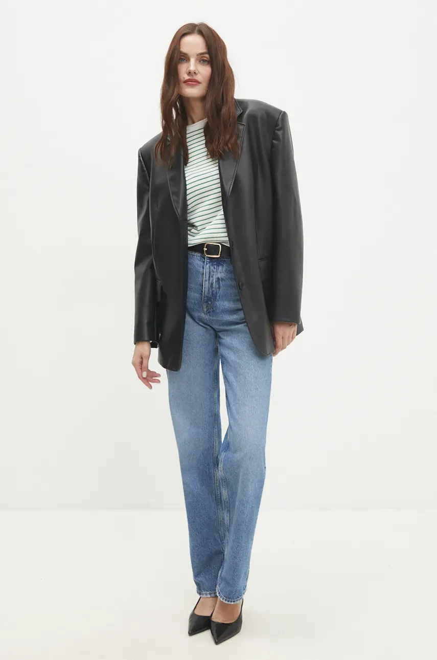 Блузка Answear.LAB женская цвет зелёный узор Блузка Answear.LAB женская цвет зелёный узор