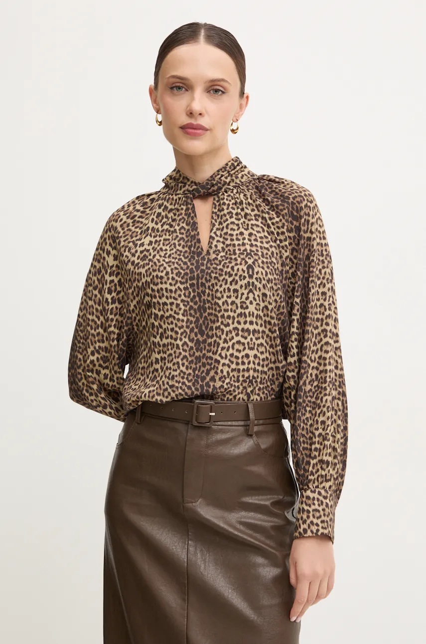 

Блуза Answear Lab в бежово с десен, Бежов