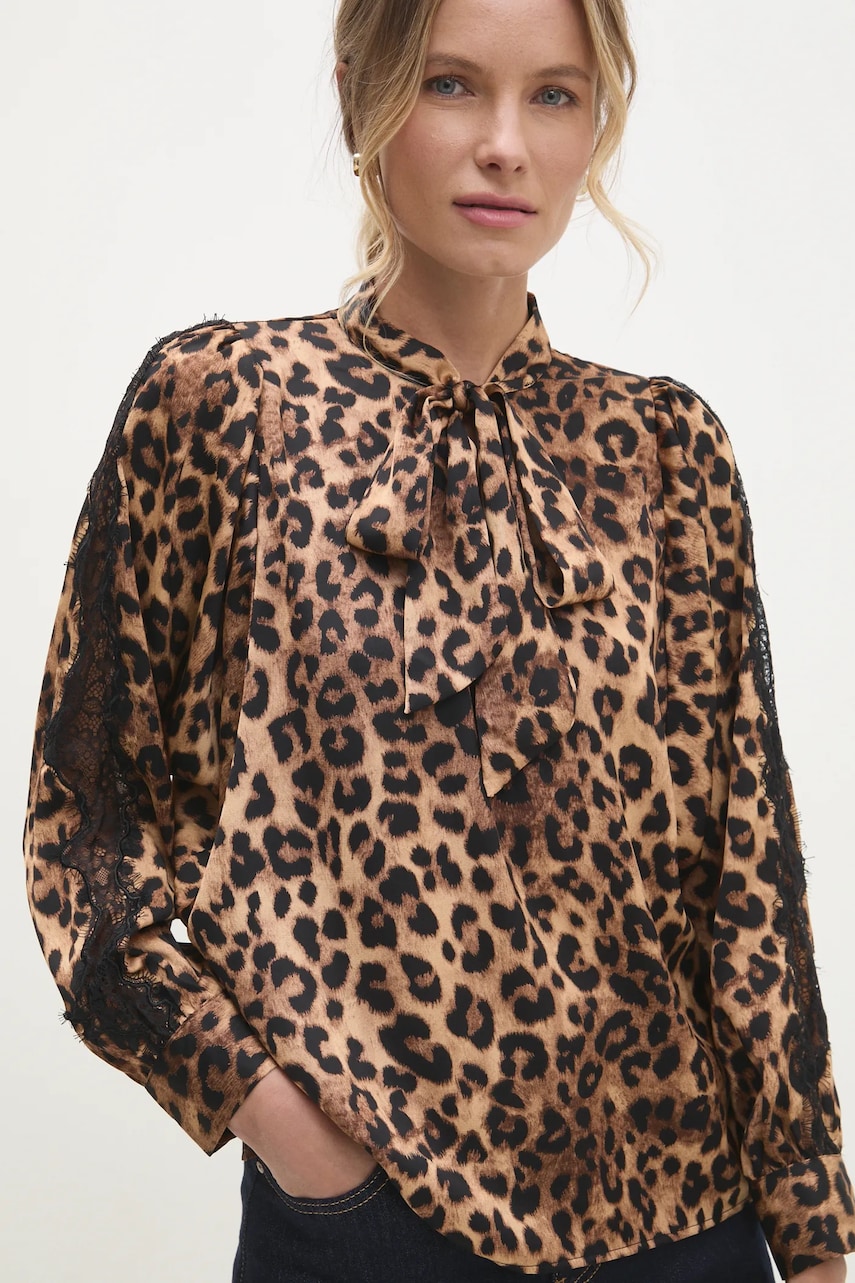 Answear Lab bluza femei, culoarea maro, modelator