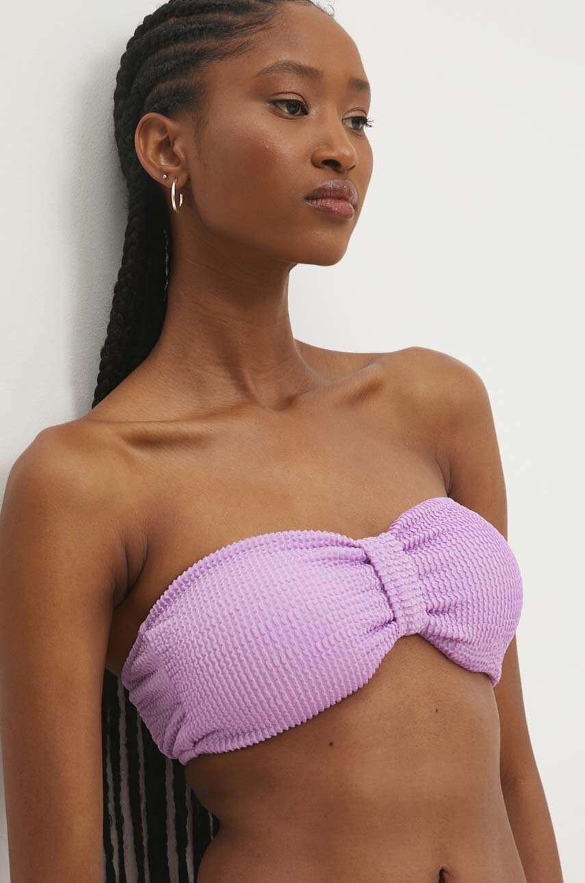 Answear Lab sutien de baie culoarea violet, cupa usor rigidizata