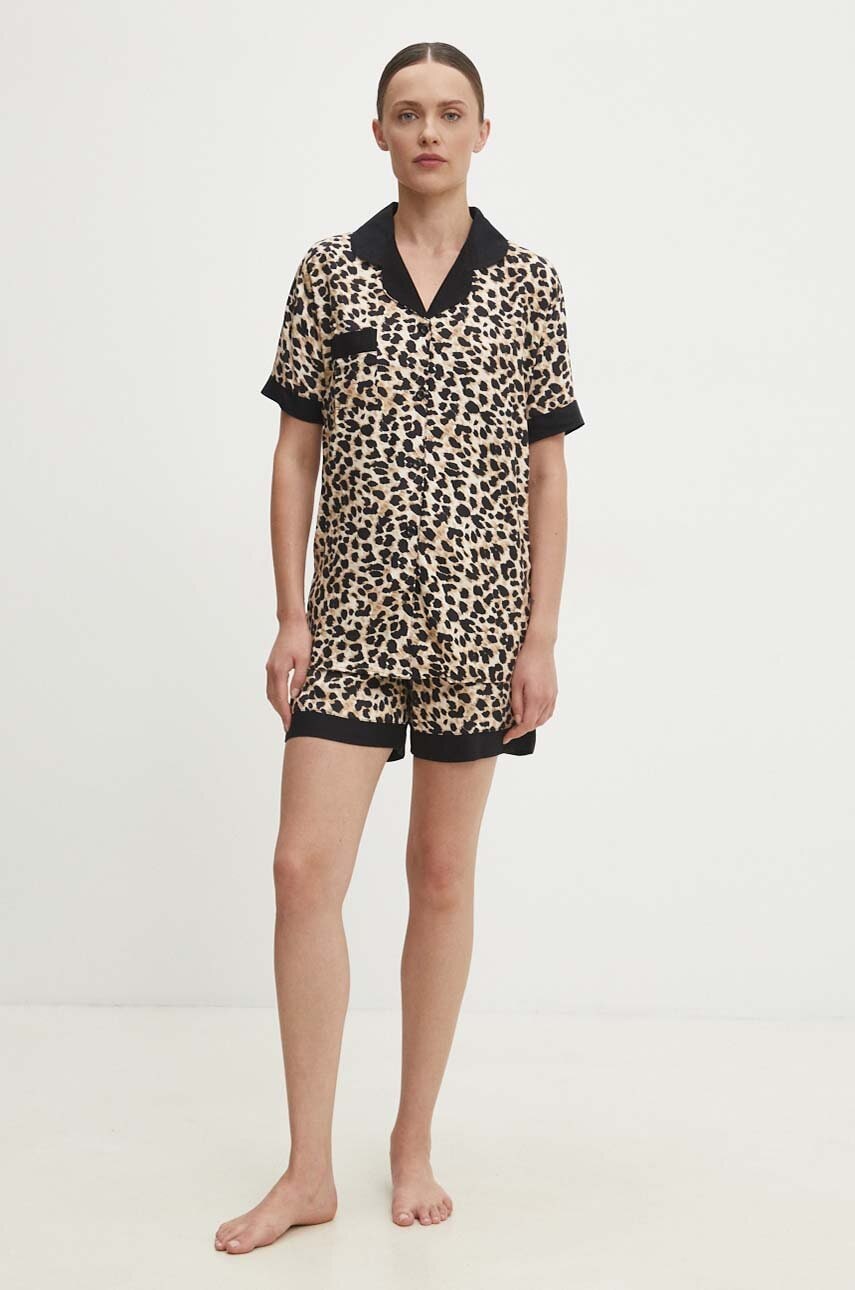 Answear Lab pijama femei, culoarea bej Answear Lab pijama femei, culoarea bej