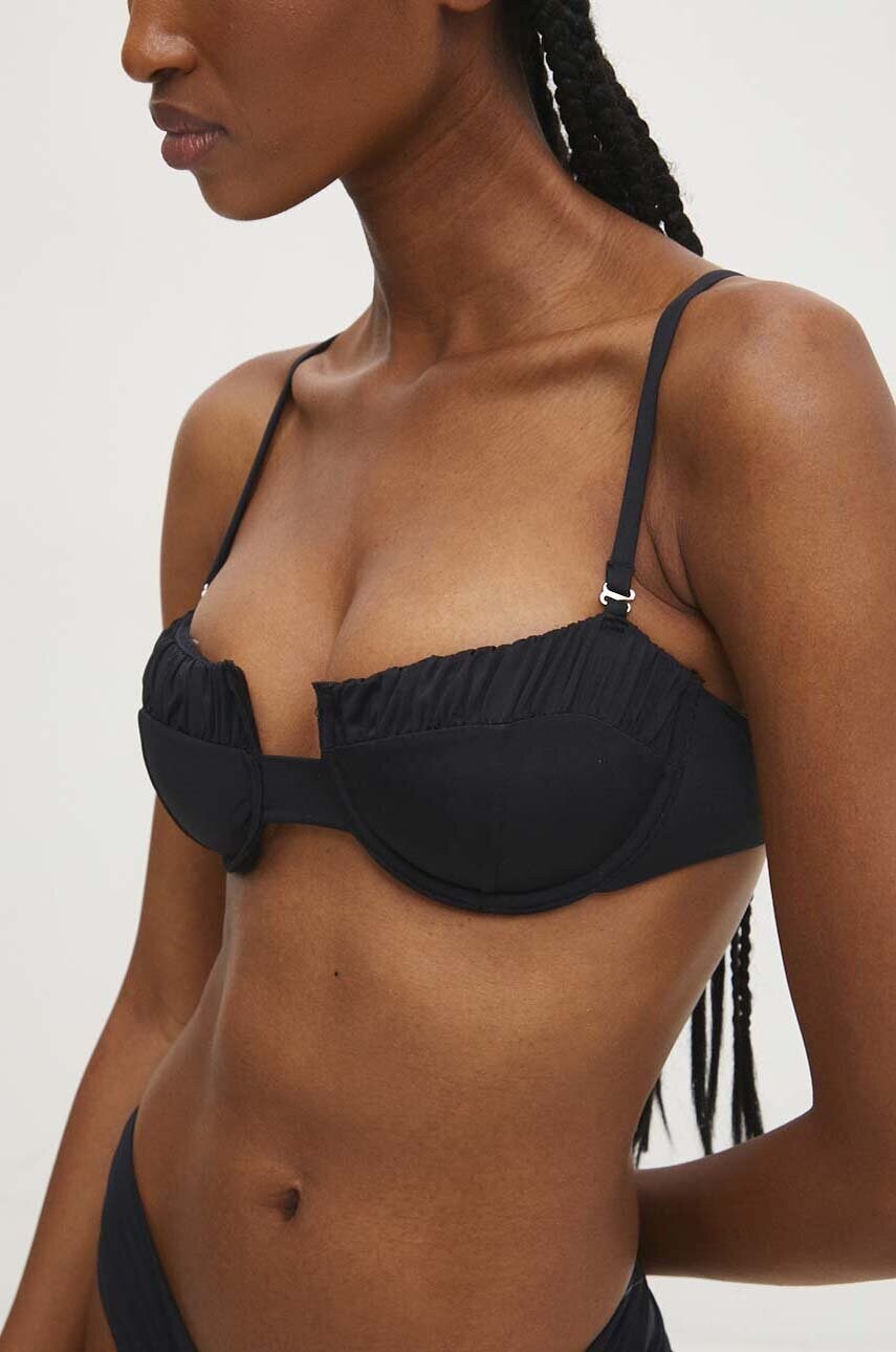Answear Lab sutien de baie culoarea negru, cupa usor rigidizata