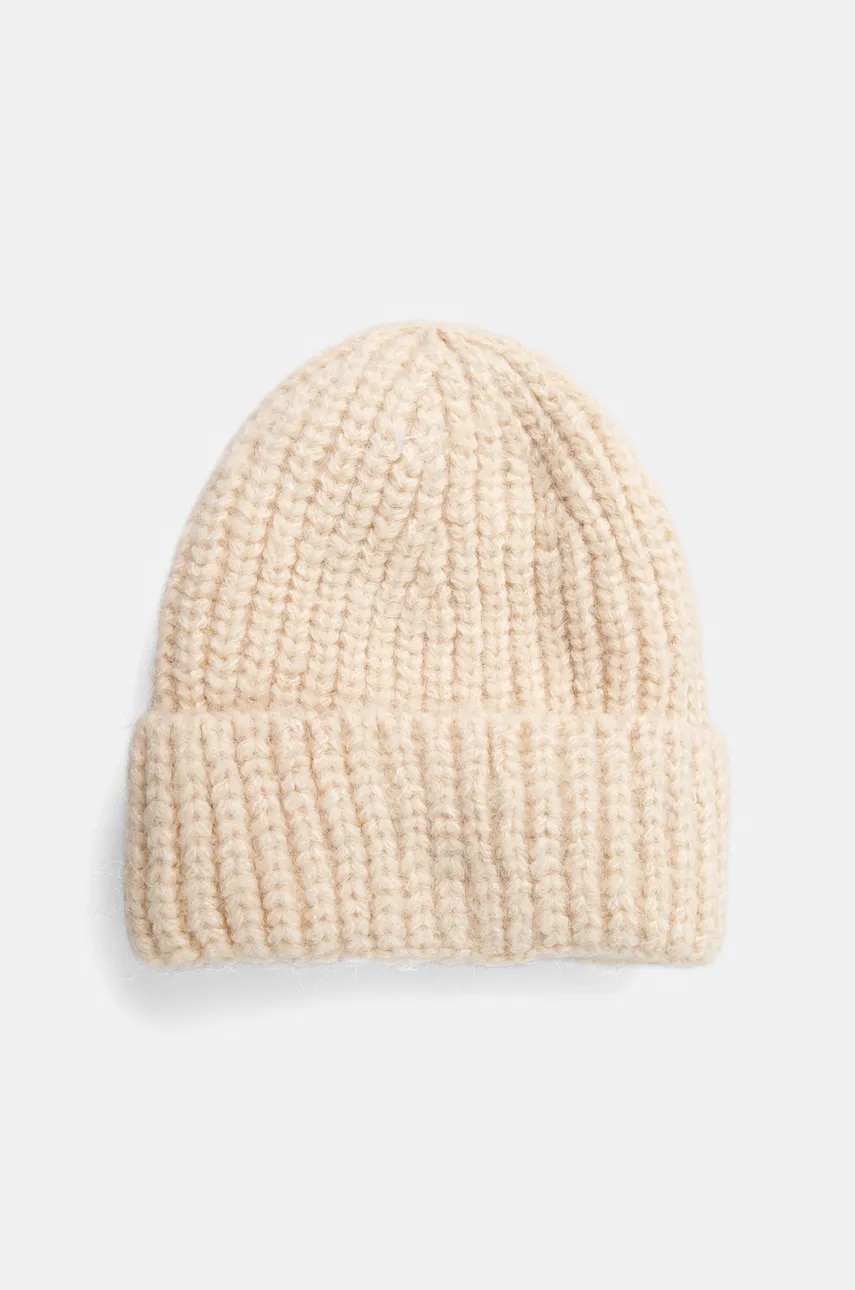 Answear Lab caciula culoarea bej, din tricot gros Answear Lab caciula culoarea bej, din tricot gros
