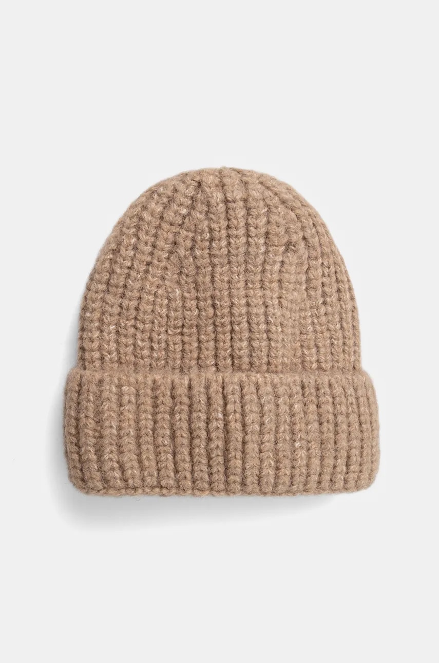 Answear Lab caciula culoarea bej, din tricot gros Answear Lab caciula culoarea bej, din tricot gros