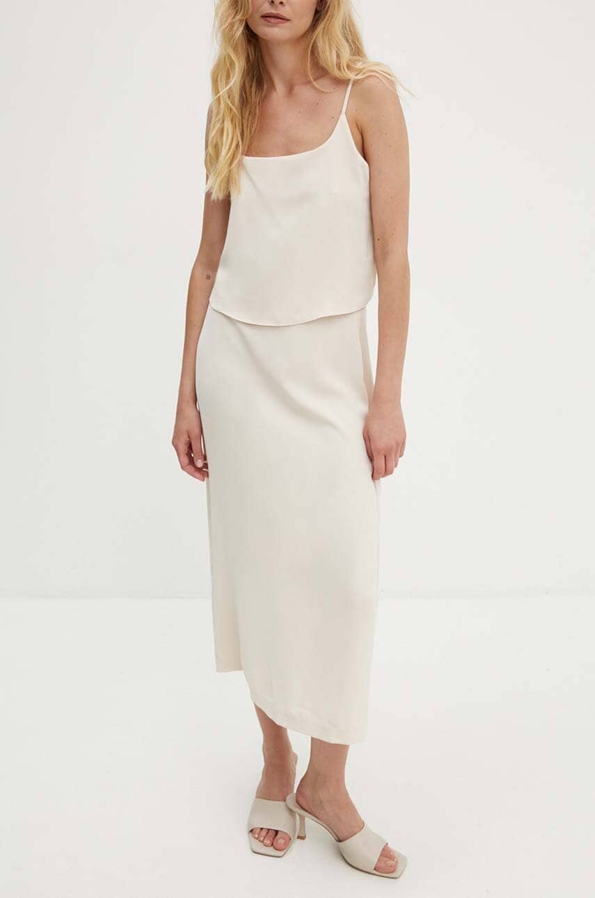 Answear Lab compleu femei, culoarea bej