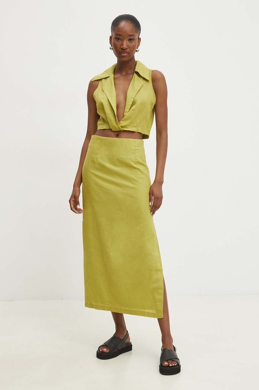 Answear Lab set complet cu lenjerie culoarea verde Answear Lab set complet cu lenjerie culoarea verde