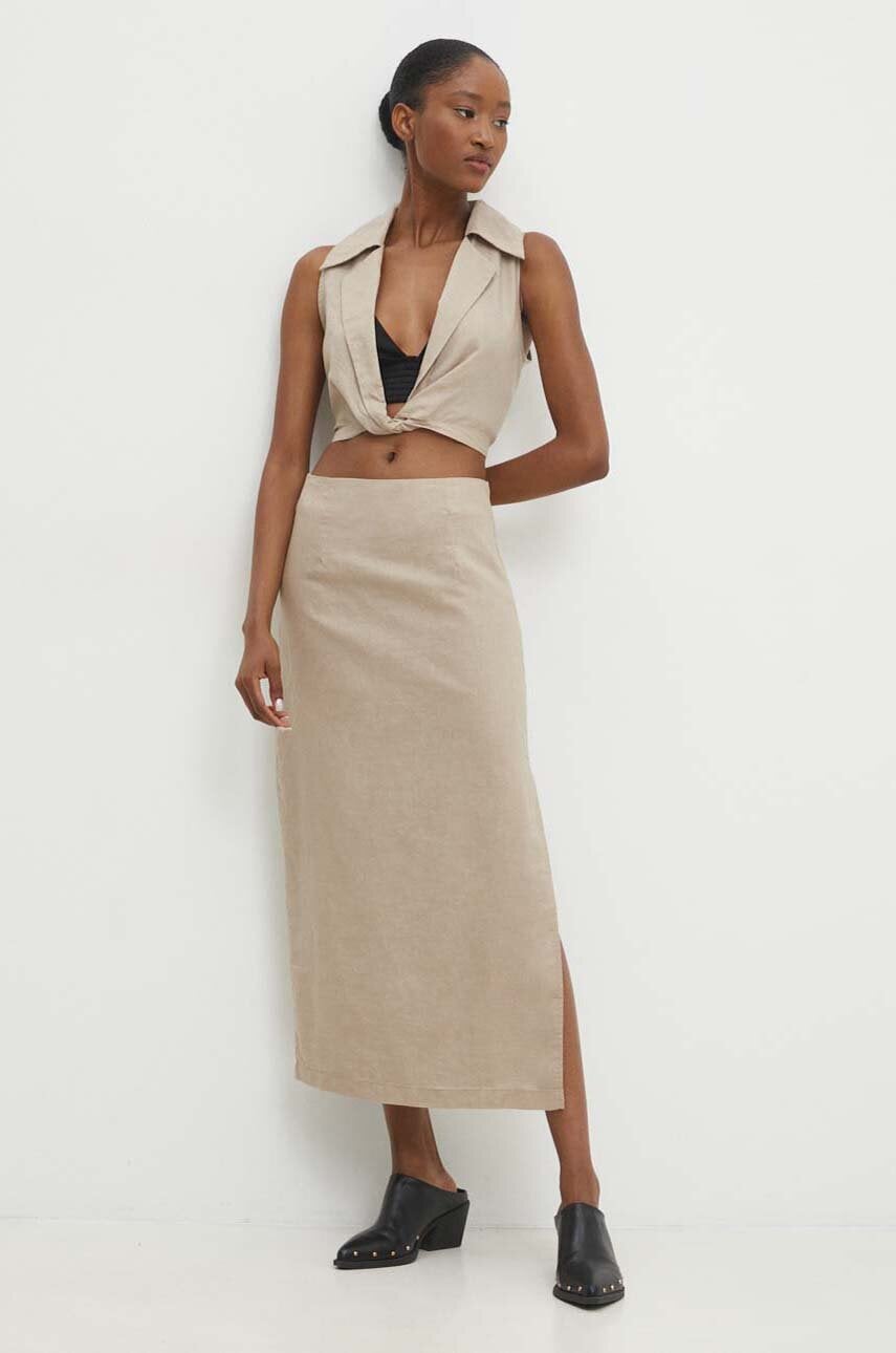 Answear Lab set complet cu lenjerie culoarea bej Answear Lab set complet cu lenjerie culoarea bej