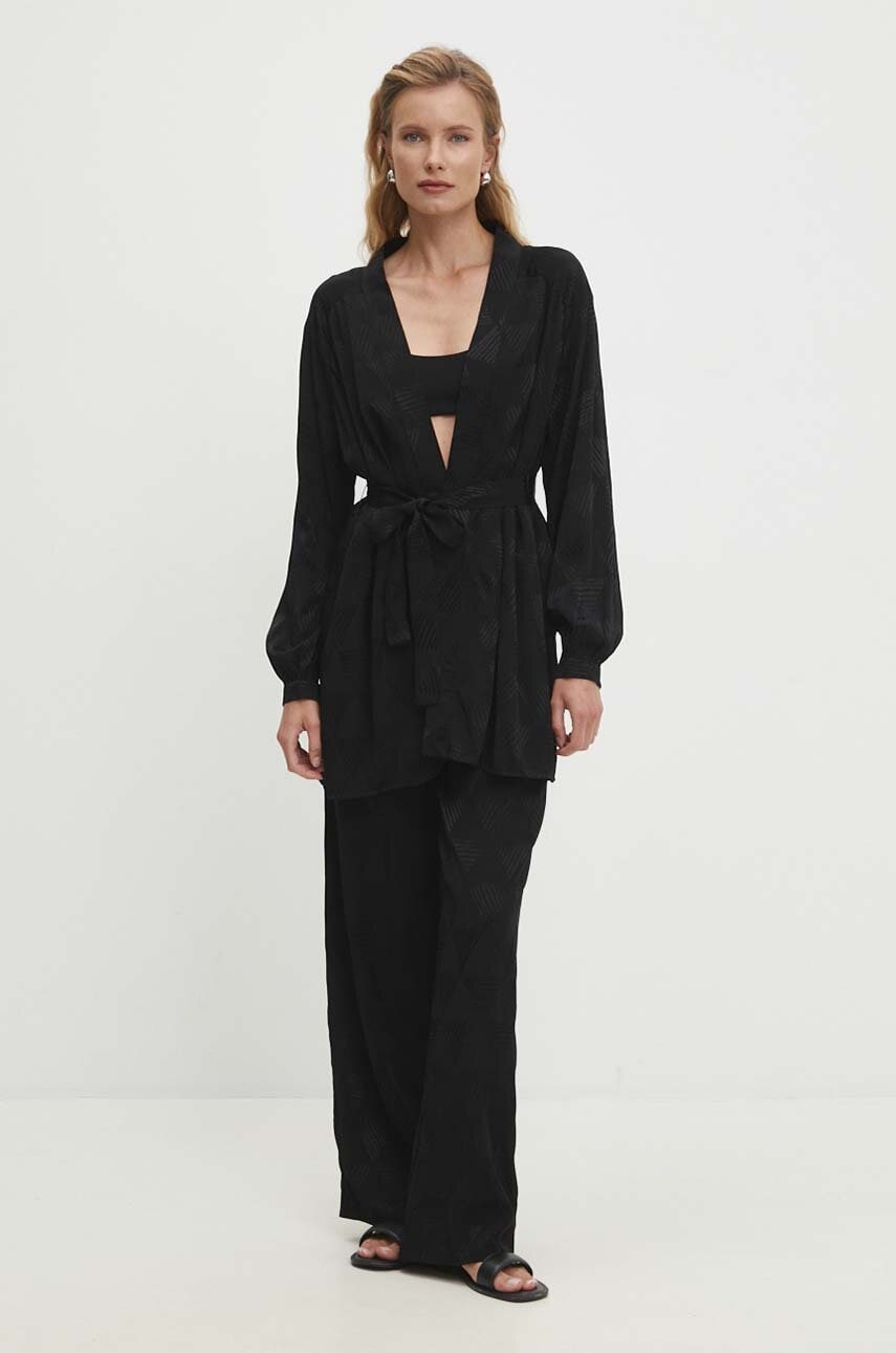 Answear Lab compleu femei, culoarea negru