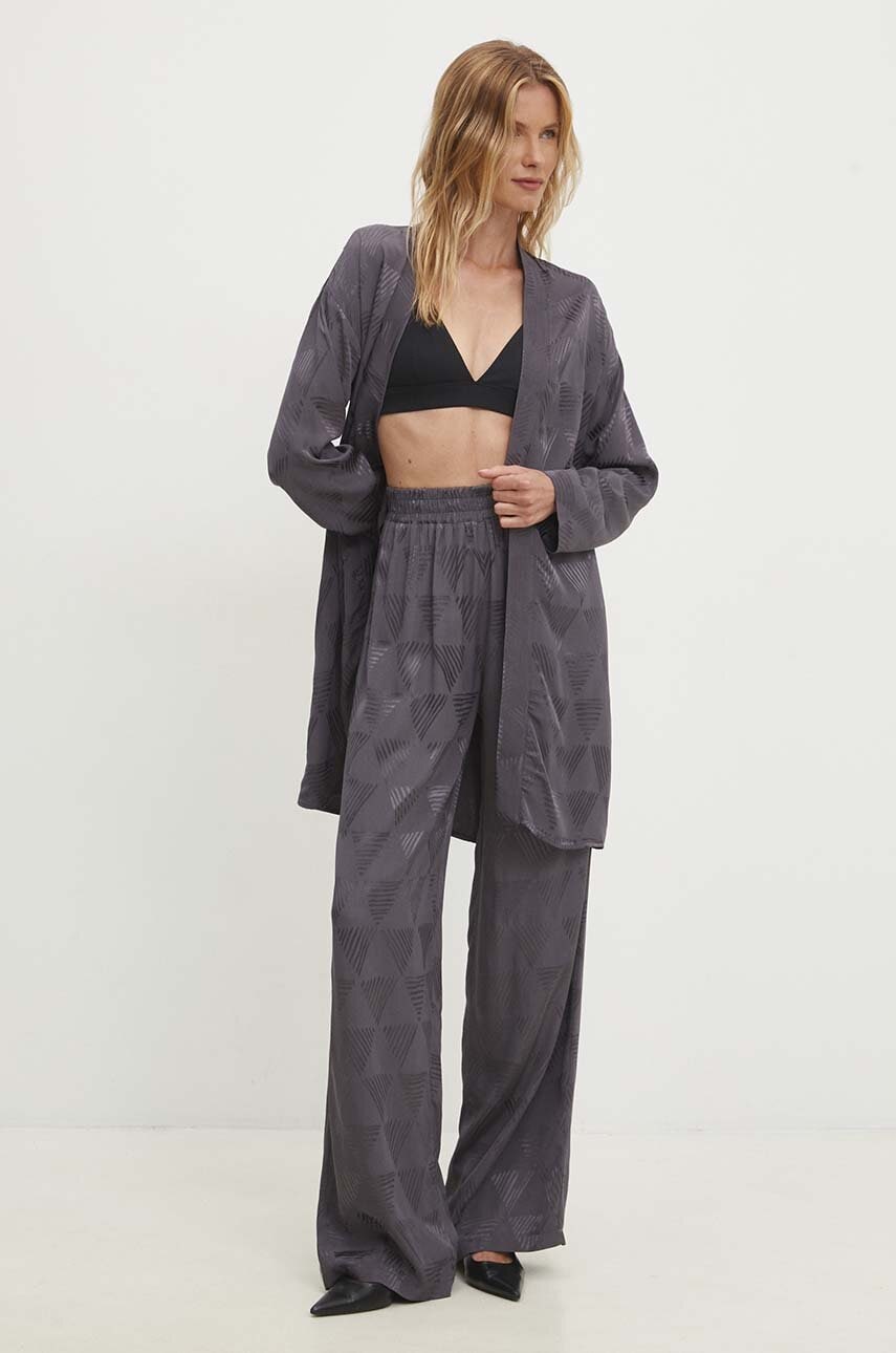 Answear Lab compleu femei, culoarea gri