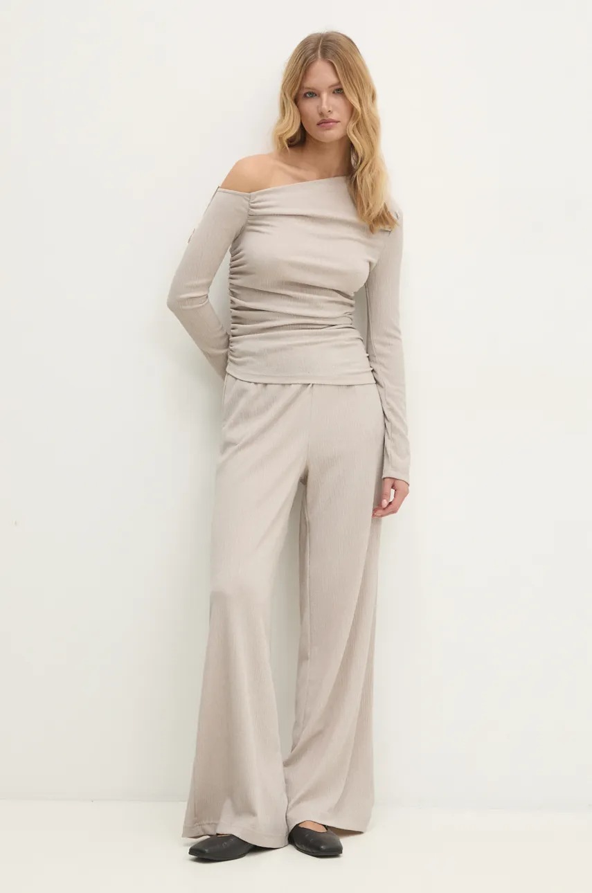 Answear Lab compleu femei, culoarea gri