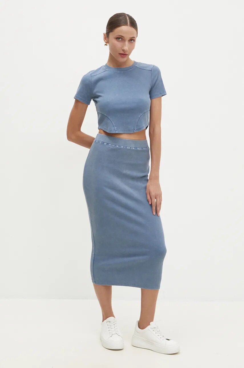 Answear Lab compleu femei, culoarea albastru marin