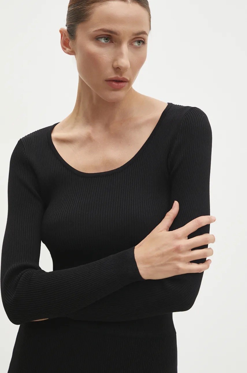 Πουλόβερ και φούστα Answear.LAB χρώμα: μαύρο φωτογραφία