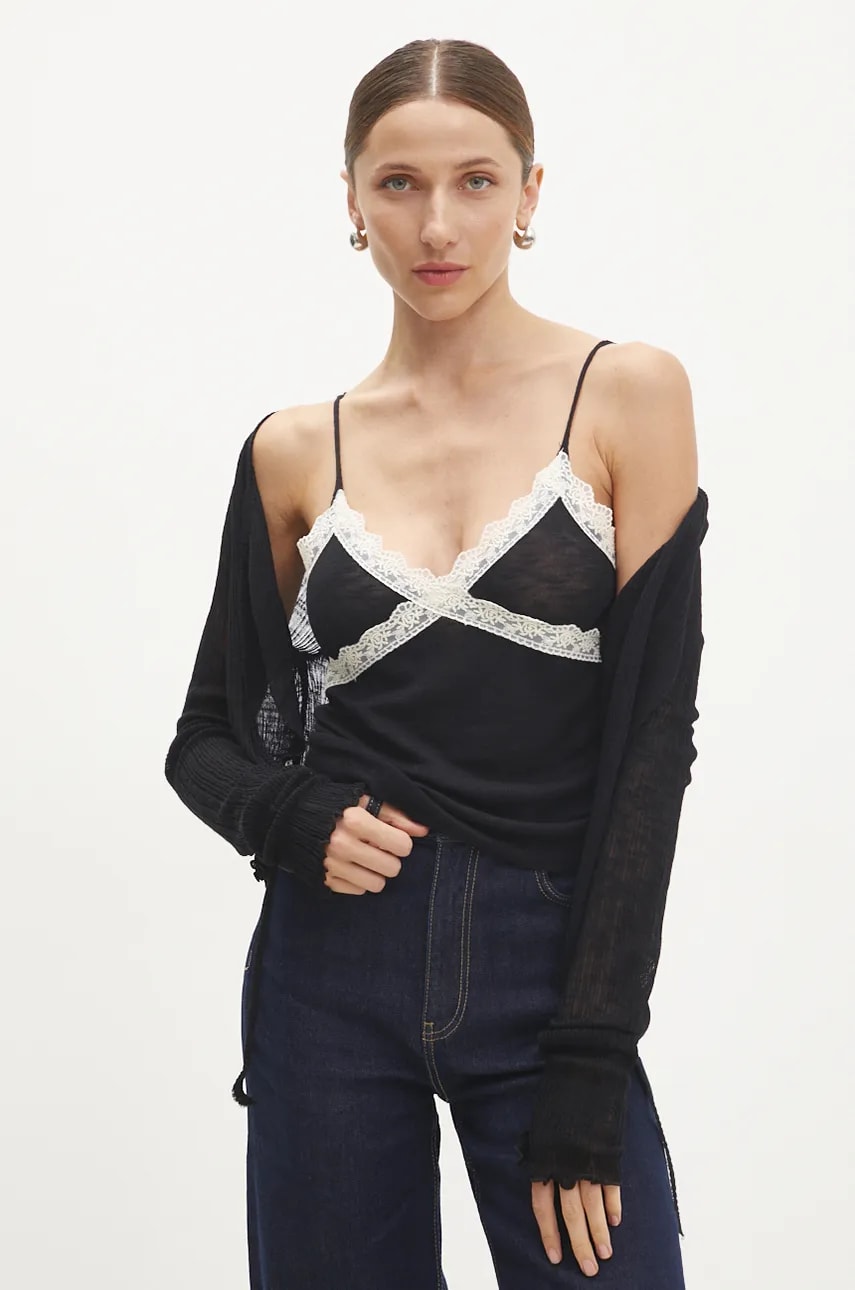 Answear Lab compleu femei, culoarea negru