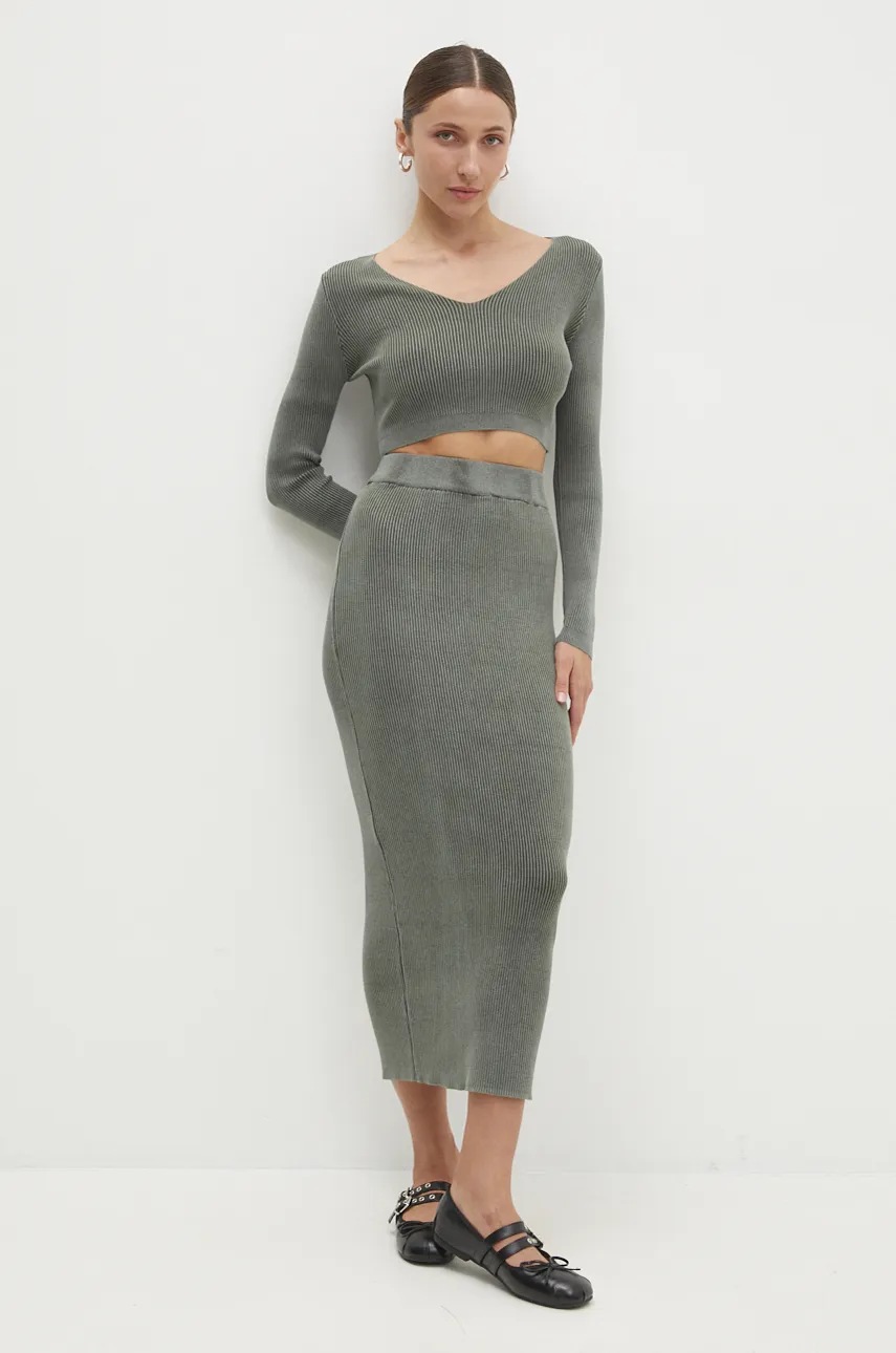 Answear Lab set din bumbac culoarea verde