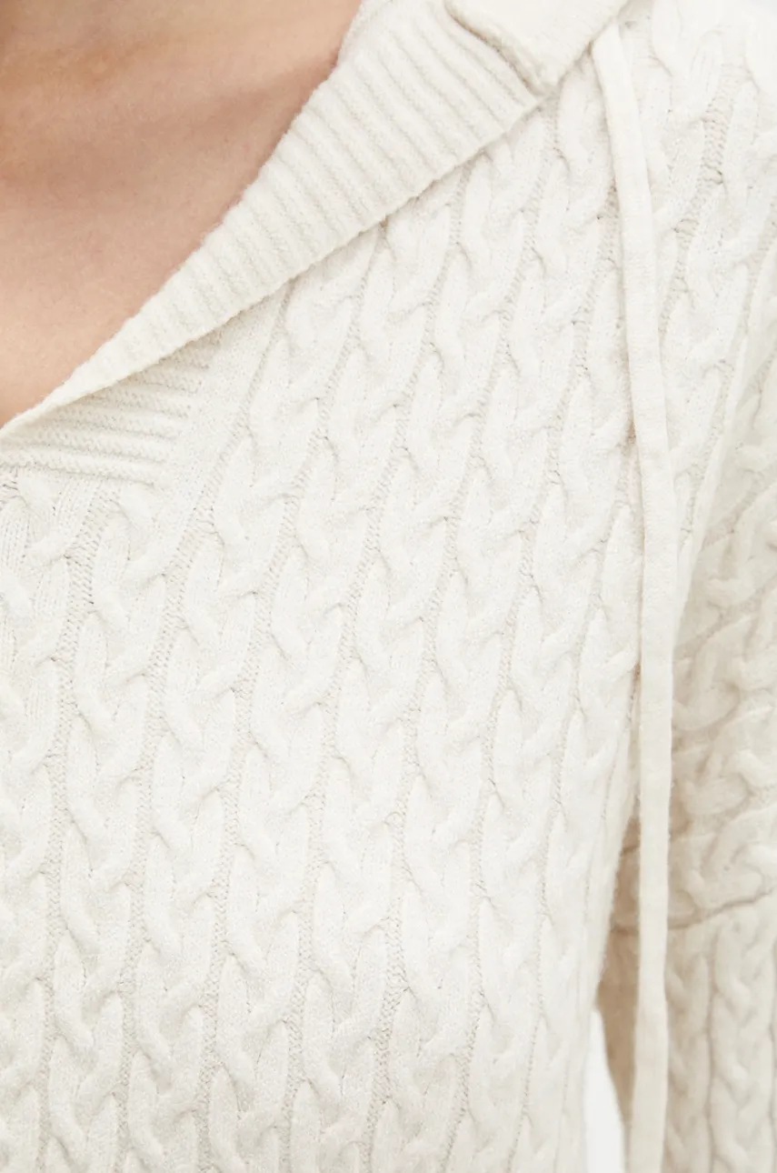 Πουλόβερ και φούστα Answear.LAB χρώμα: μπεζ φωτογραφία