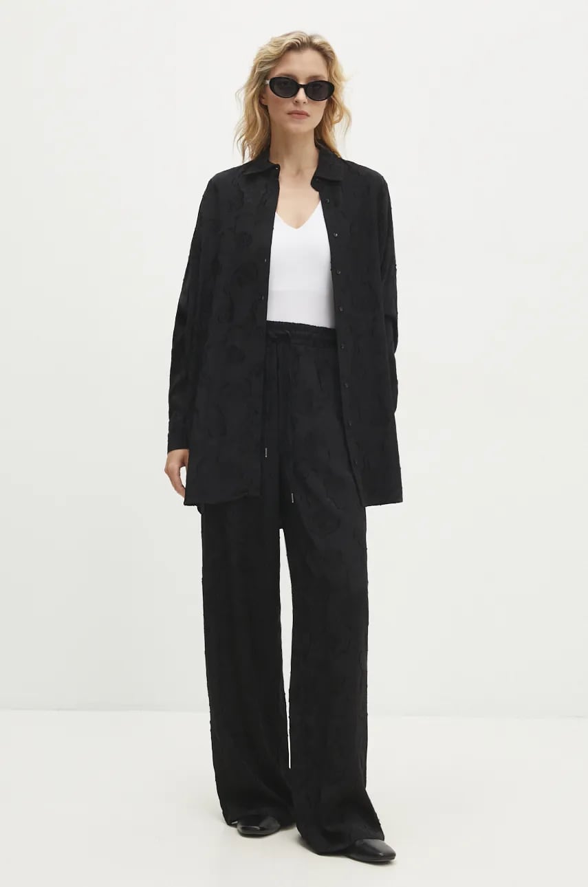 Answear Lab compleu femei, culoarea negru