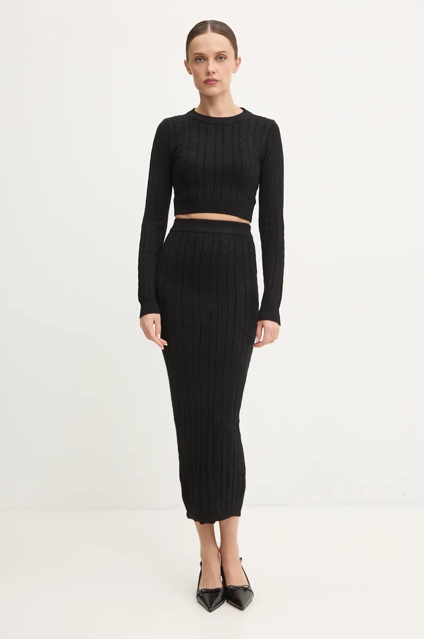 Answear Lab bluză și fustă culoarea negru Answear Lab bluză și fustă culoarea negru - Treninguri.eu