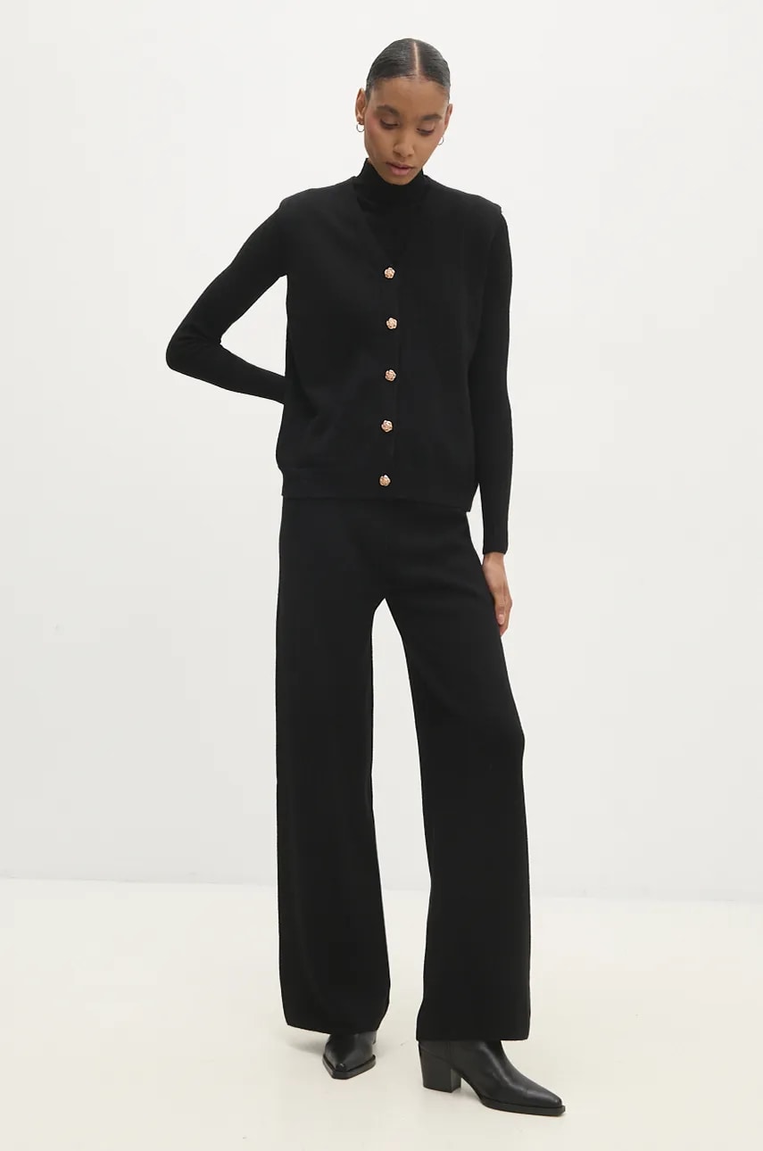 Answear Lab compleu femei, culoarea negru