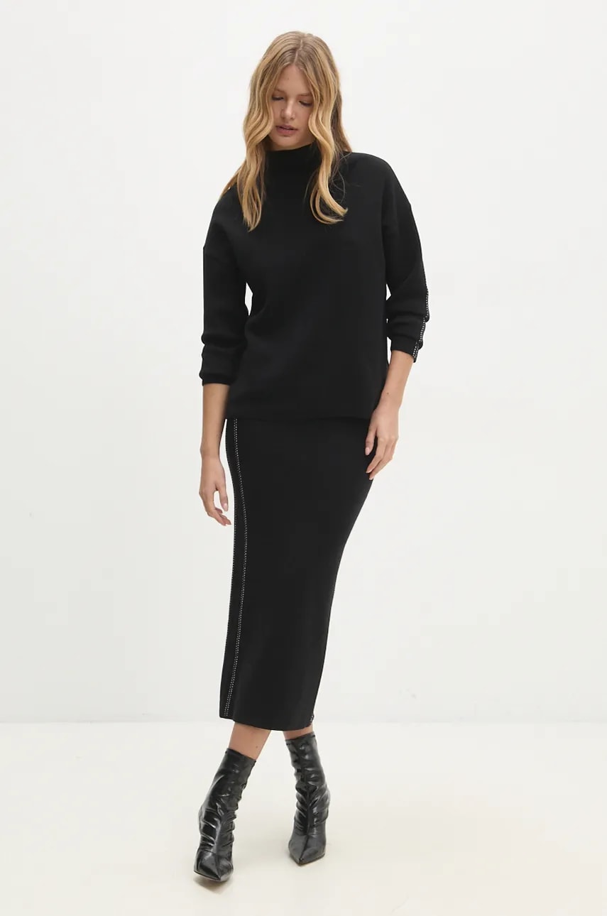 Answear Lab compleu femei, culoarea negru