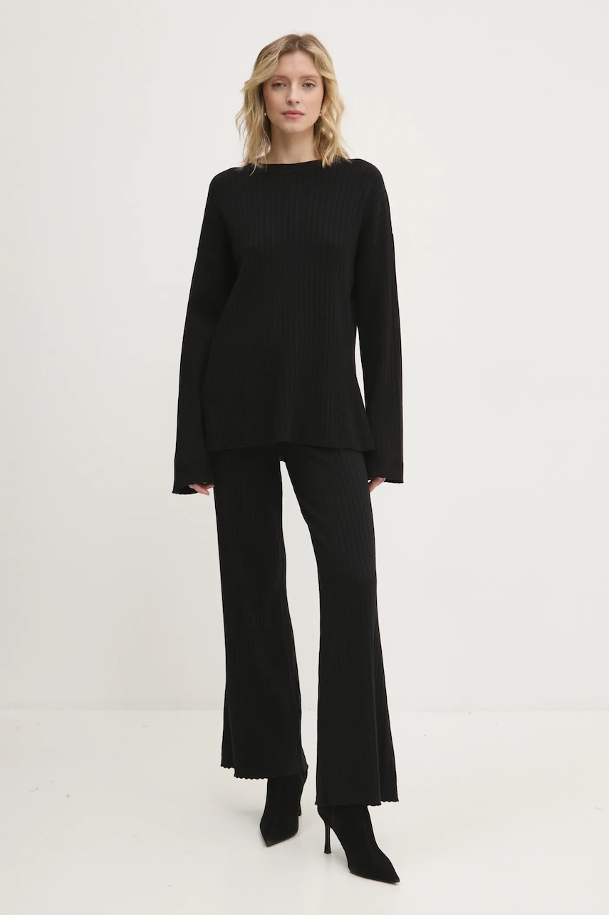 Answear Lab compleu femei, culoarea negru
