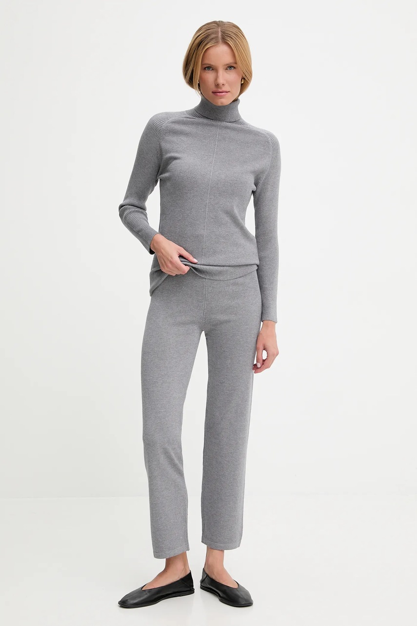 Answear Lab compleu din amestec de casmir culoarea gri