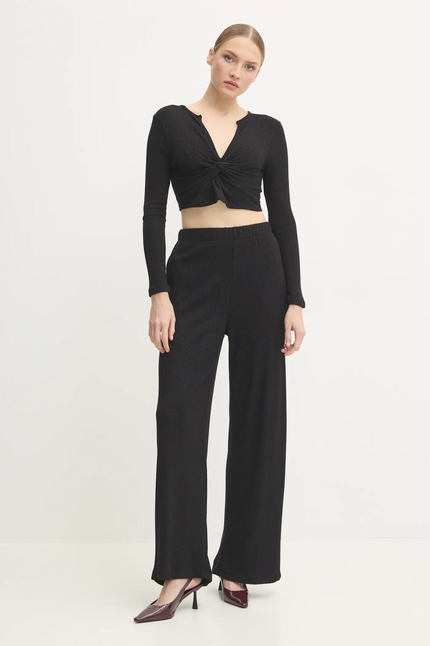 Answear Lab compleu femei, culoarea negru