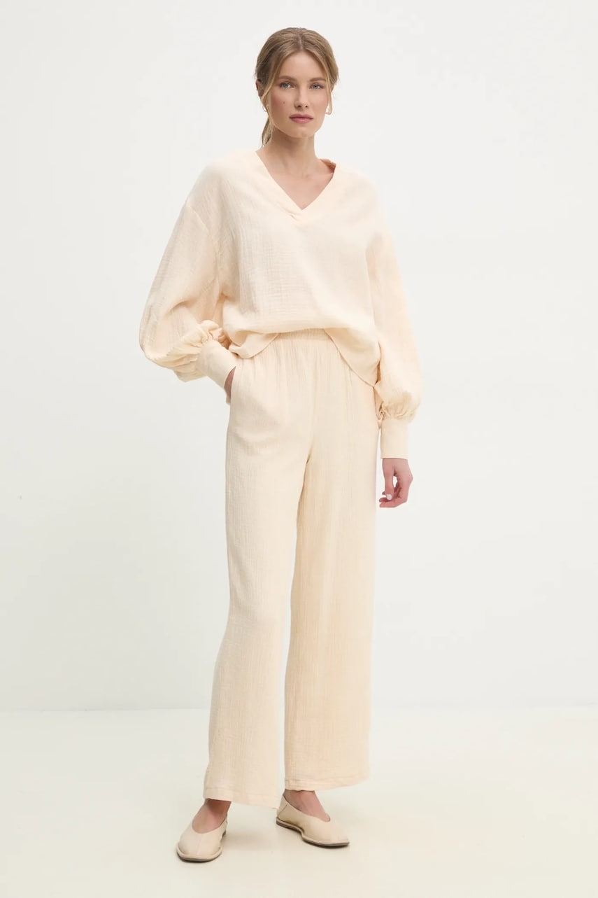 Answear Lab set din bumbac femei, culoarea bej Answear Lab set din bumbac femei, culoarea bej