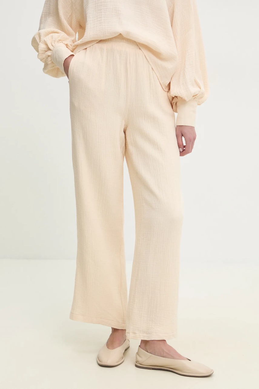 Σετ βαμβακερό Answear.LAB γυναικεία, χρώμα: μπεζ φωτογραφία