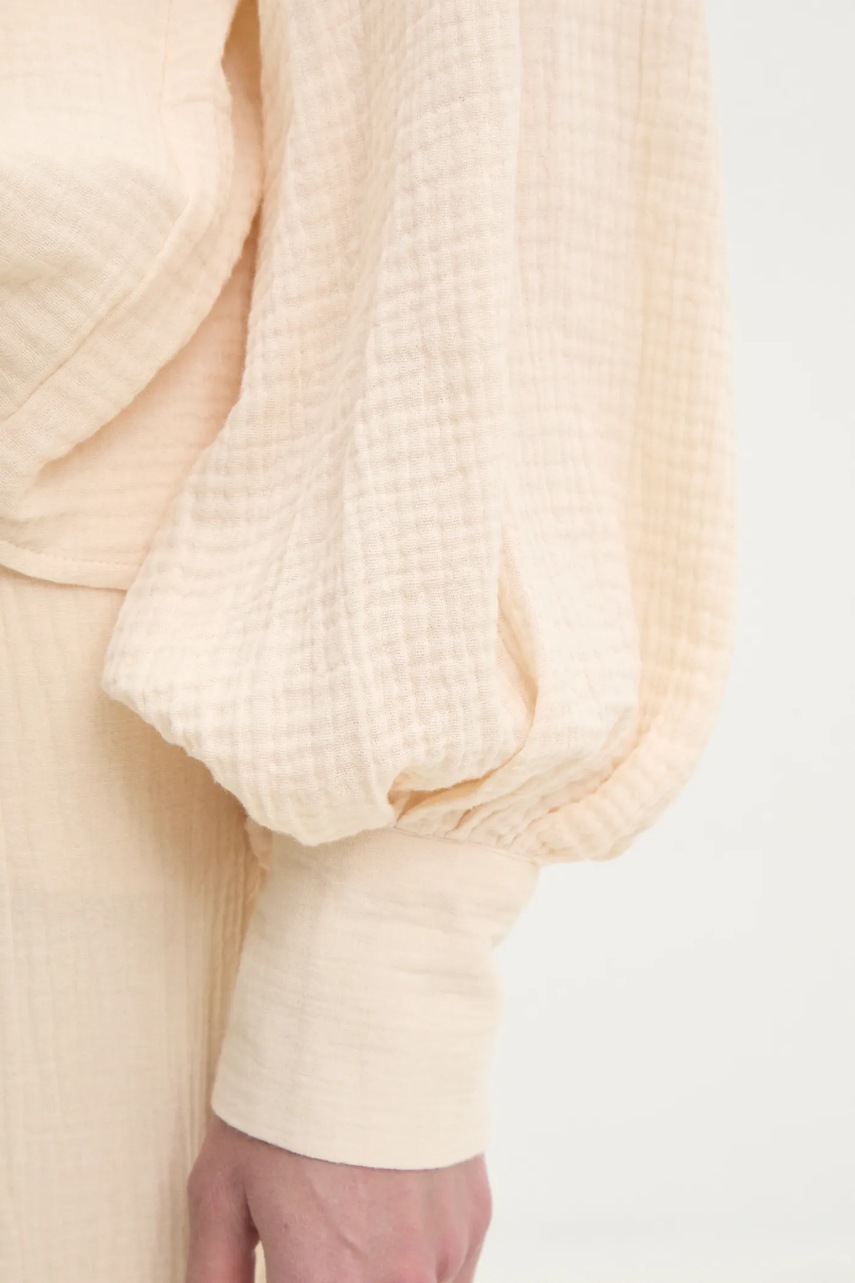 Σετ βαμβακερό Answear.LAB γυναικεία, χρώμα: μπεζ φωτογραφία