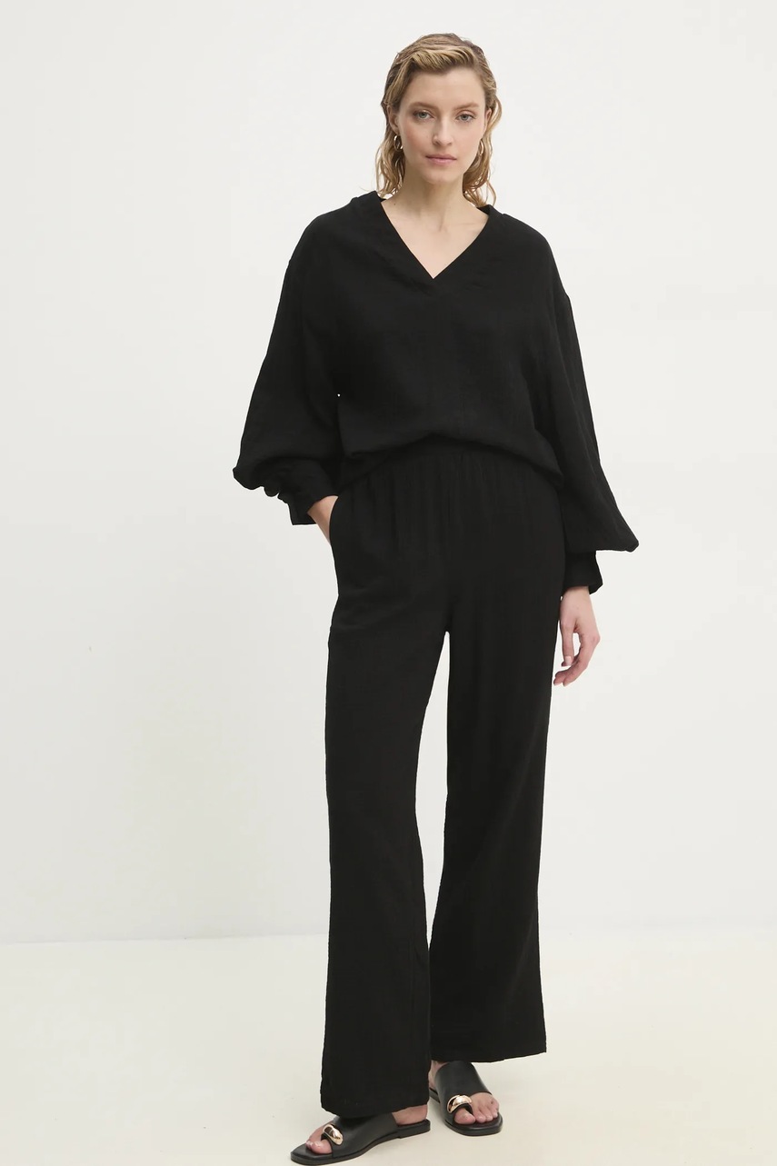 Answear Lab set din bumbac femei, culoarea negru