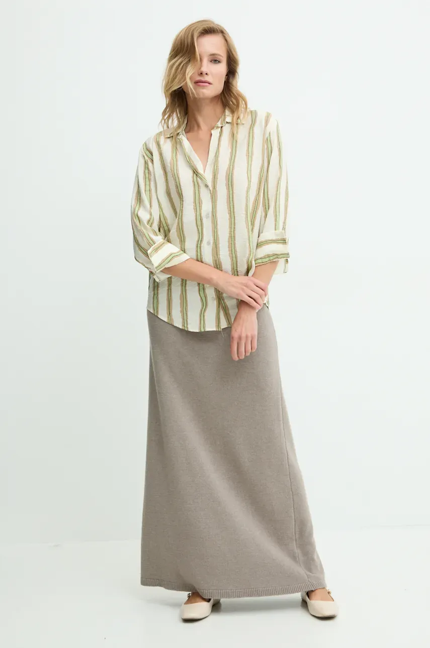 Рубашка Answear.LAB женская цвет зелёный relaxed классический воротник Рубашка Answear.LAB женская цвет зелёный relaxed классический воротник
