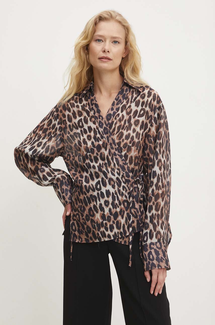 Πουκάμισο Answear.LAB χρώμα: καφέ φωτογραφία