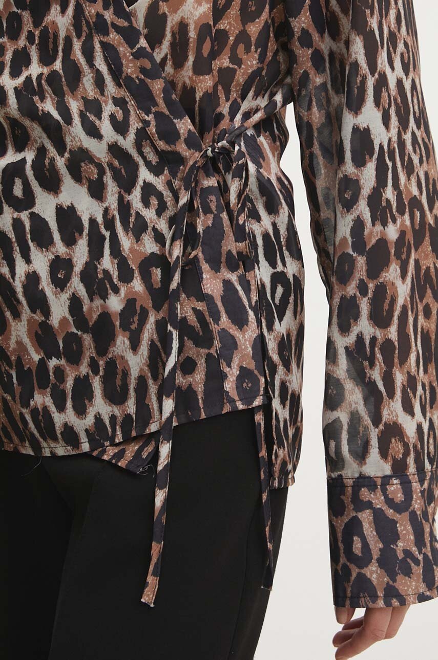 Πουκάμισο Answear.LAB χρώμα: καφέ φωτογραφία