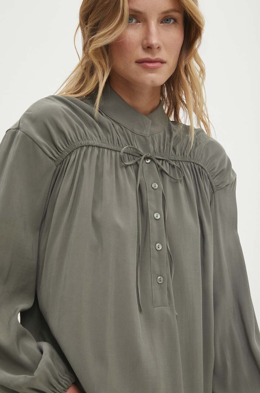 Answear Lab bluza femei, culoarea verde, neted