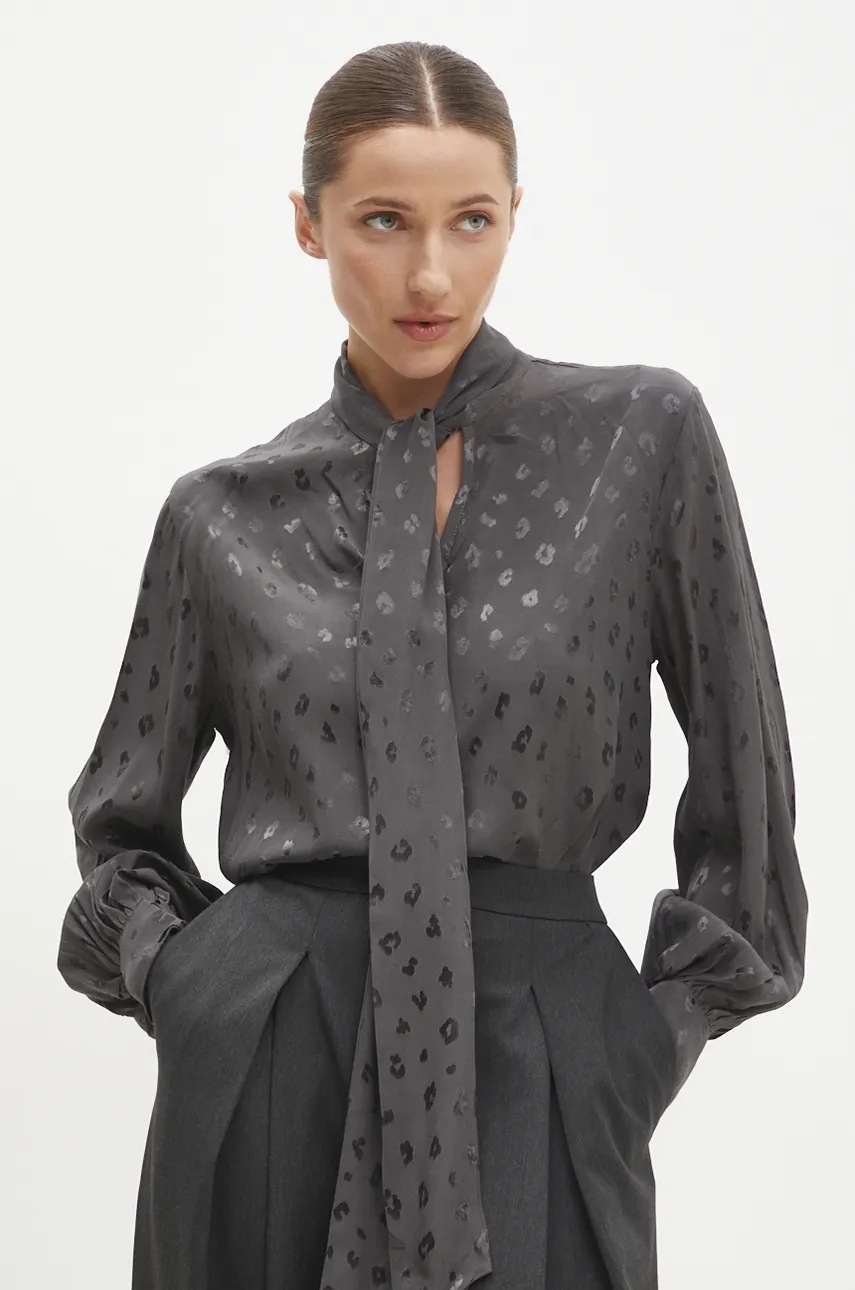 

Блуза Answear Lab в сиво с десен, Сив