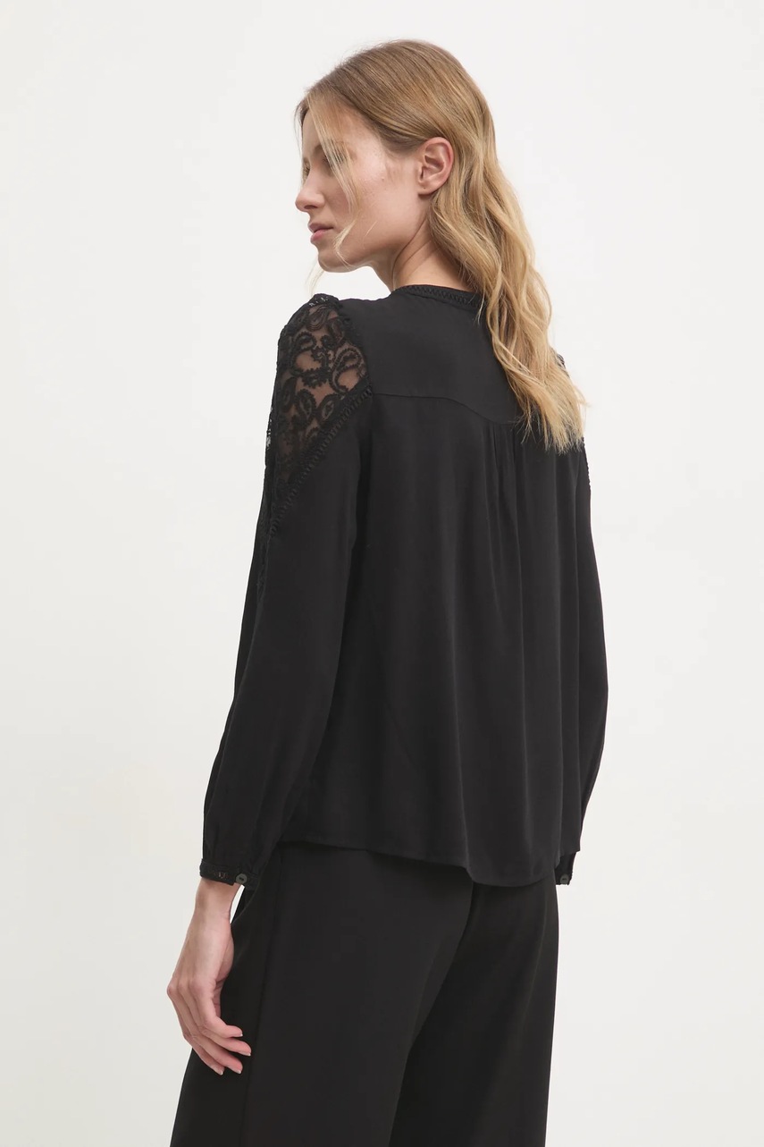 Бавовняна сорочка Answear Lab жіноча колір чорний regular зі стійкою 