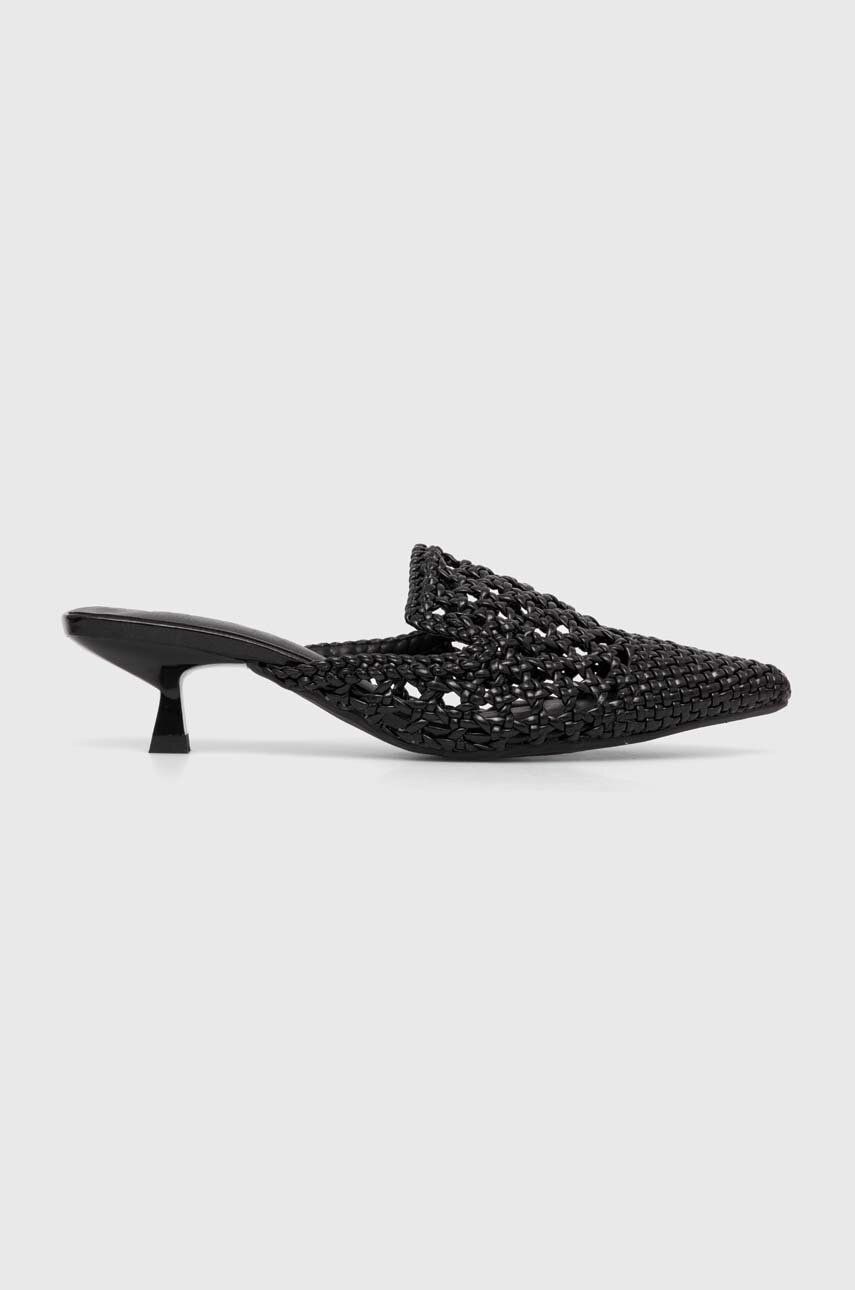 Answear Lab papuci femei, culoarea negru, toc mic