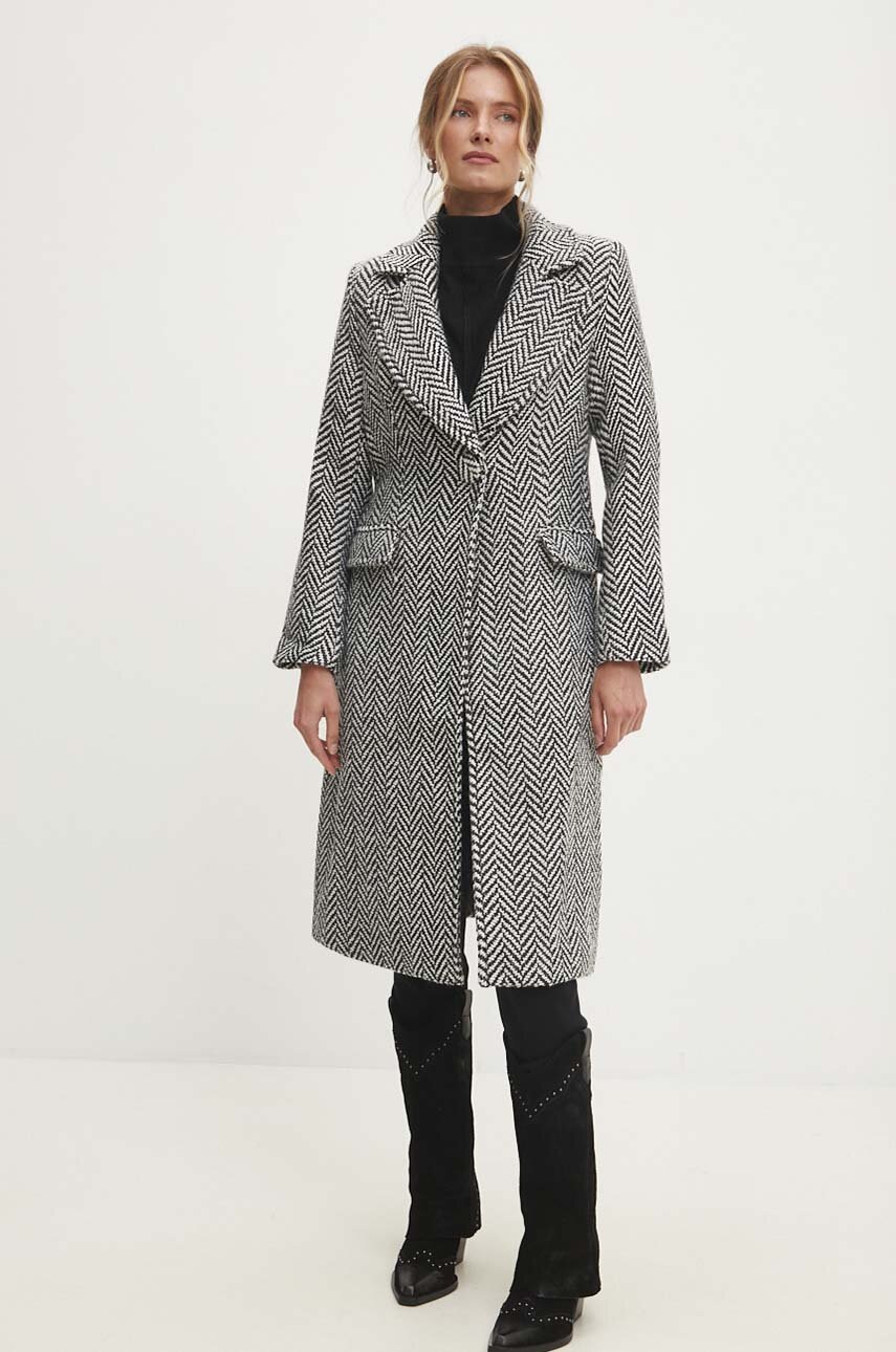 

Палто Answear Lab в черно преходен модел, Черен