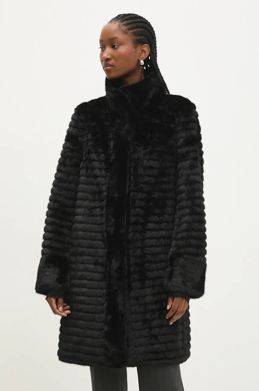 

Палто Answear Lab в черно преходен модел, Черен