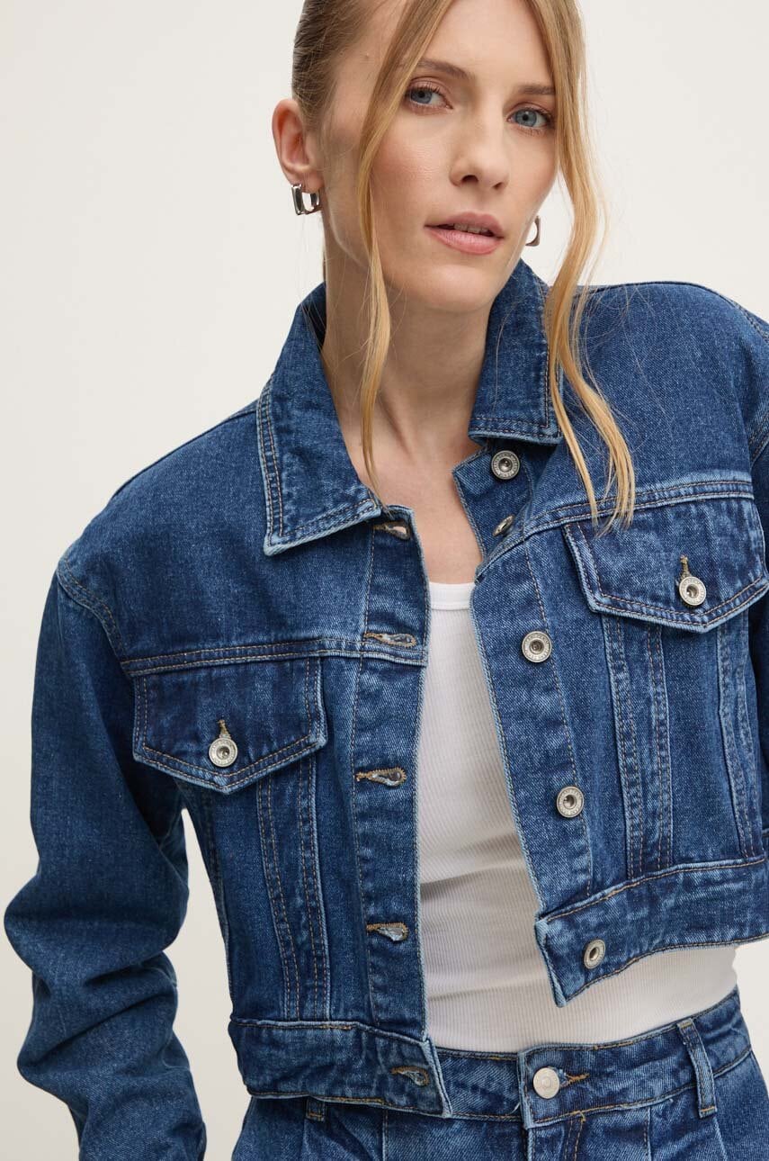 Answear Lab geacă din denim femei, de tranziție, oversized